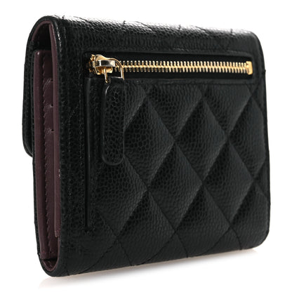 Chanel Caviar Quilted Compact Flap Wallet Black 3 of 10