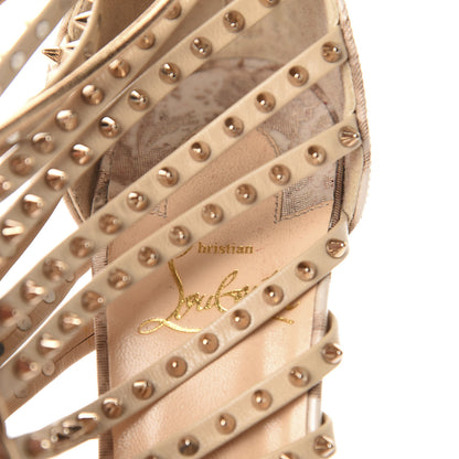 Christian Louboutin Kid Millaclou 160 Platform Cage Sandals 37.5 Gold 7 of 8