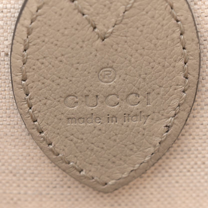 Gucci GG Supreme Monogram Textured Dollar Calfskin Web Small Ophidia Tote Beige Mystic White Oatmeal 6 of 11