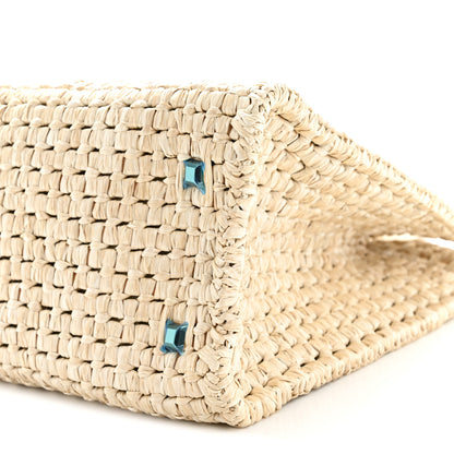 Salvatore Ferragamo Raffia XL Studio Box Tote Natural 10 of 10