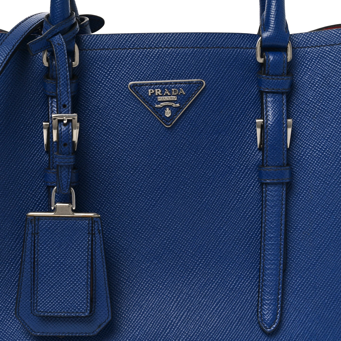 Saffiano Cuir Small Double Bag Inchiostro Fuoco