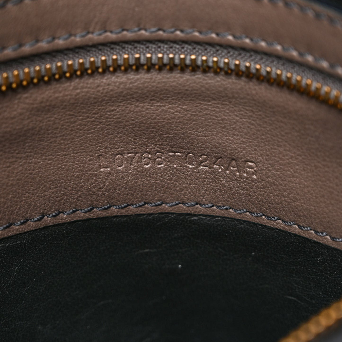 Grained Calfskin Medium Shaded Jennifer Crossbody Bag Brown