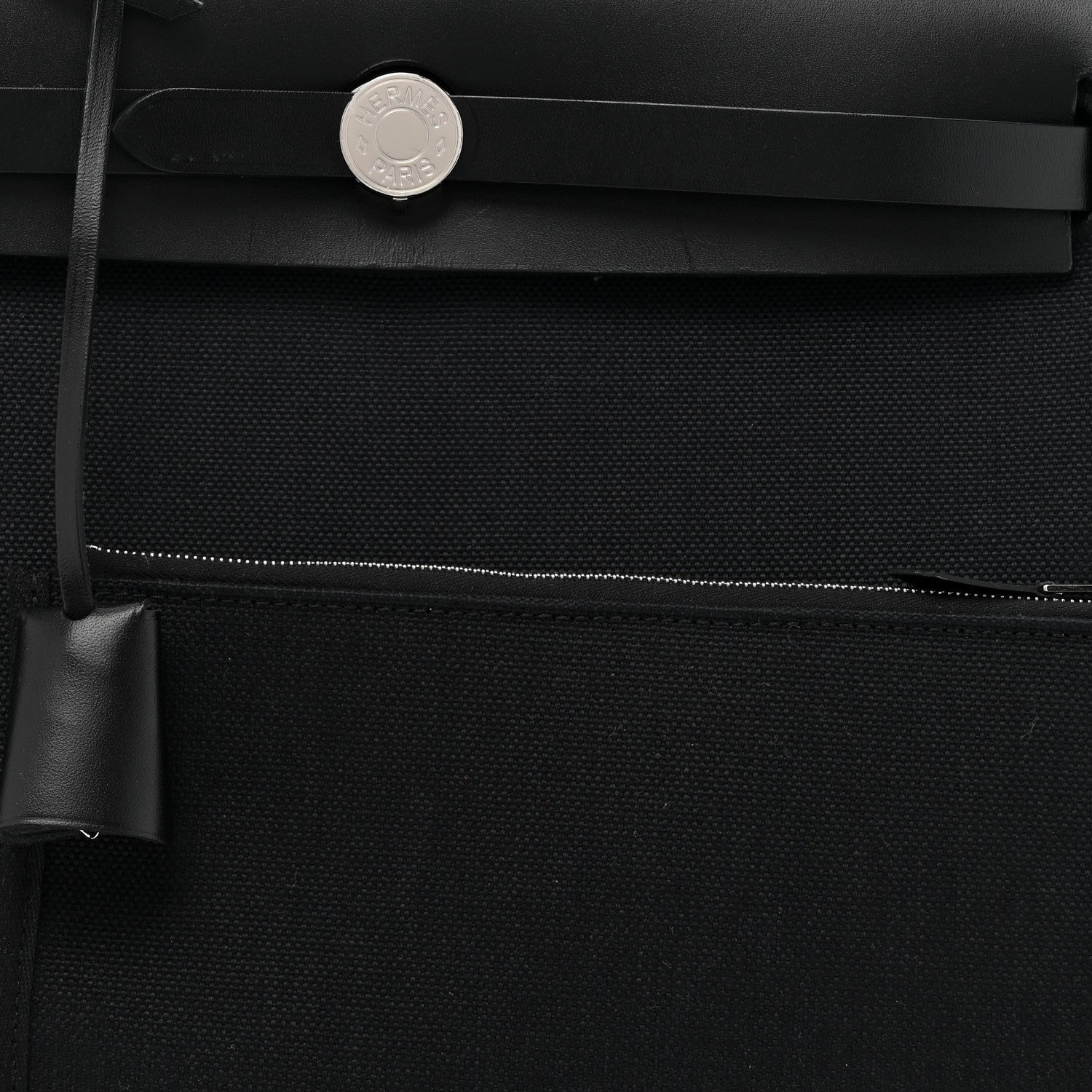 Hermes Military Toile Vache Hunter Herbag Zip Retourne 31 PM Black 10 of 13