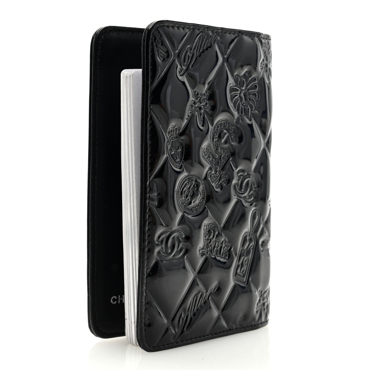 Chanel Patent Calfskin Lucky Symbols Agenda Cover Black 3 of 6