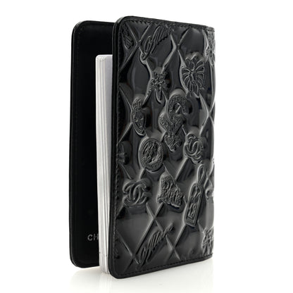 Chanel Patent Calfskin Lucky Symbols Agenda Cover Black 3 of 6