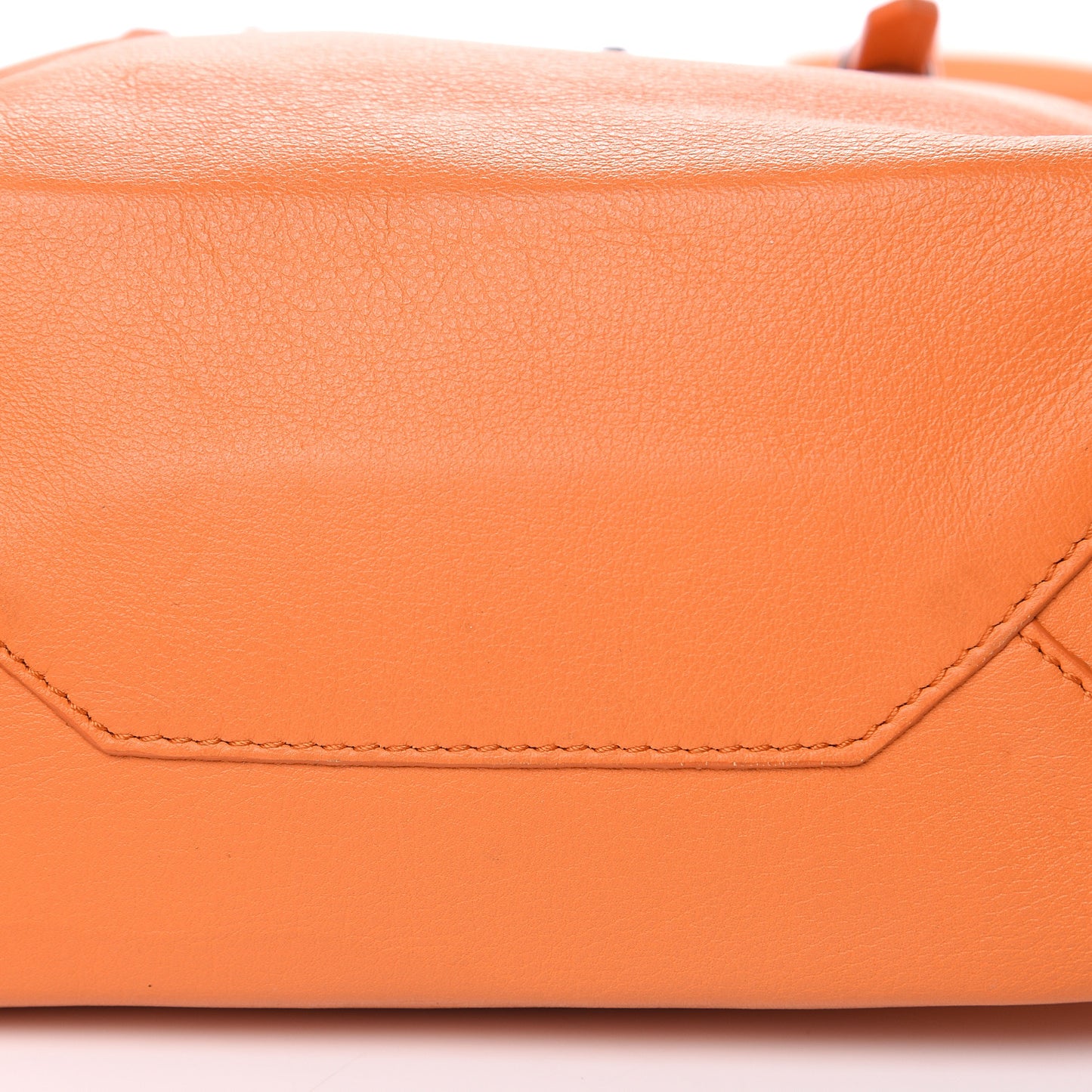 Calfskin Papier Mini A4 Zip Around Tote Orange