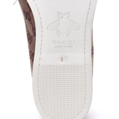 Gucci Monogram Mens Boat Shoes 9 Sahara Rubino White 7 of 10