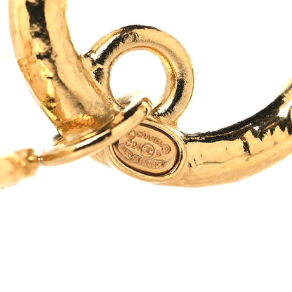 Chanel Quilted CC Logo Hoop Earrings Gold 6 of 8