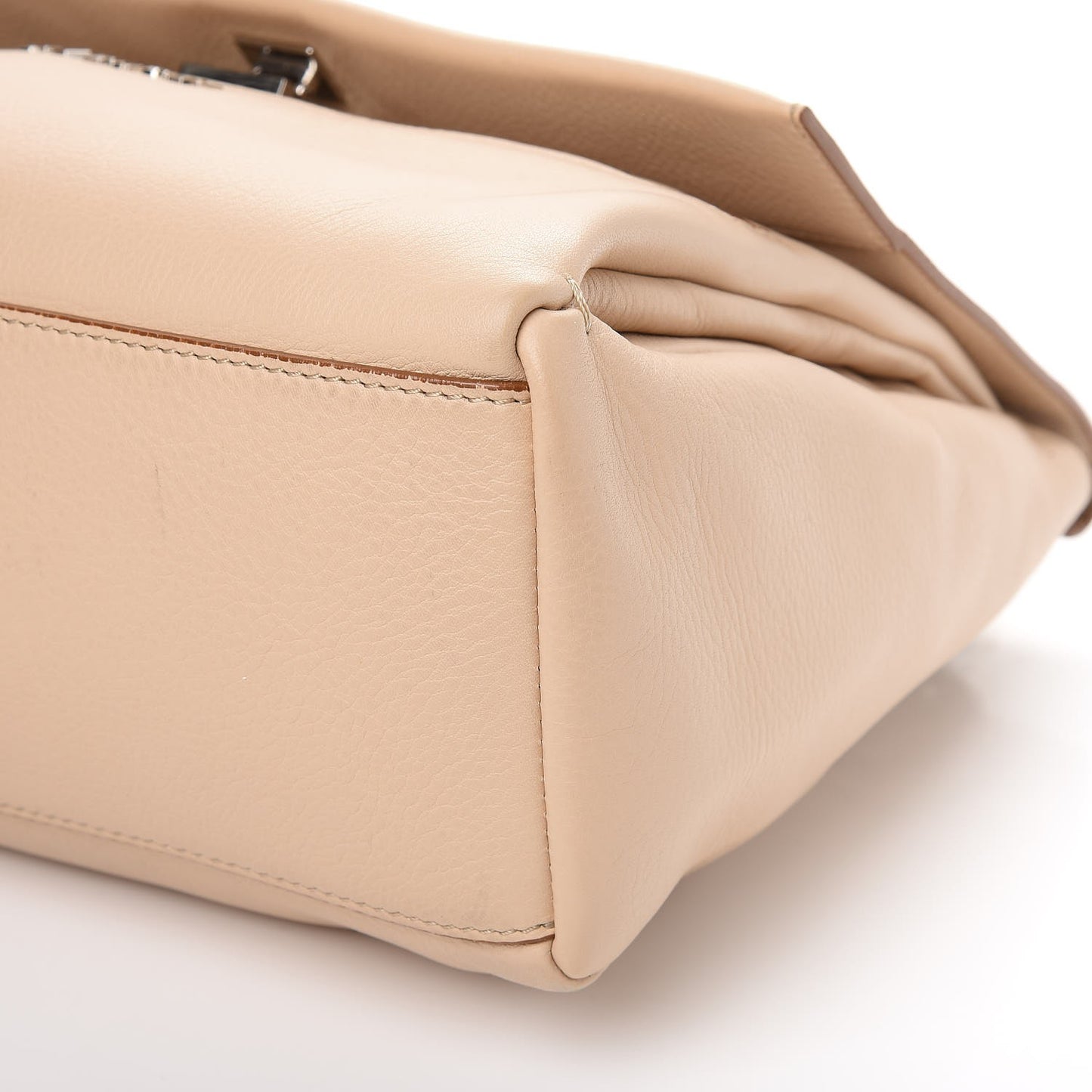 Calfskin Mini Pandora Pure Flap Bag Sand