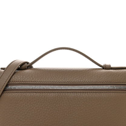 Loro Piana Grained Calfskin L19 Extra Pocket Pouch Warm Mastic 5 of 9
