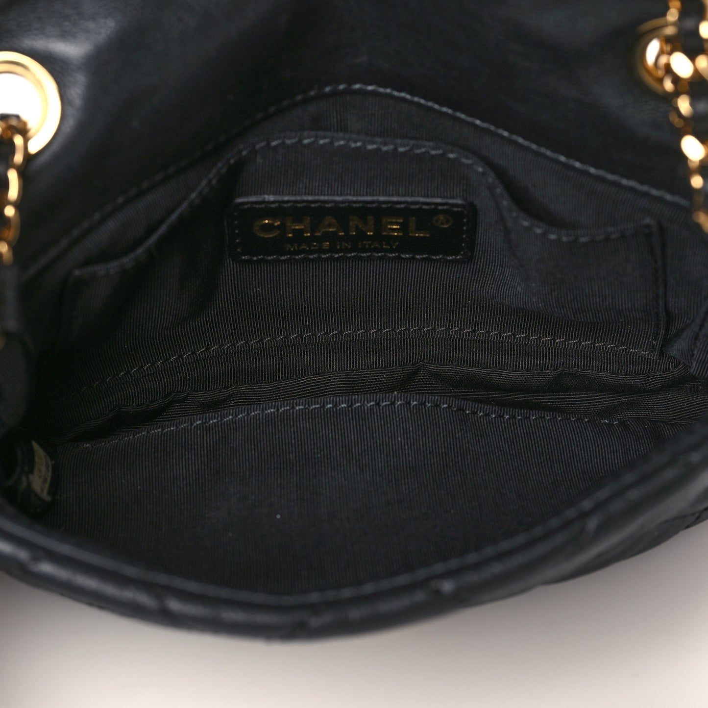 Calfskin Mini Chain Me Flap Black