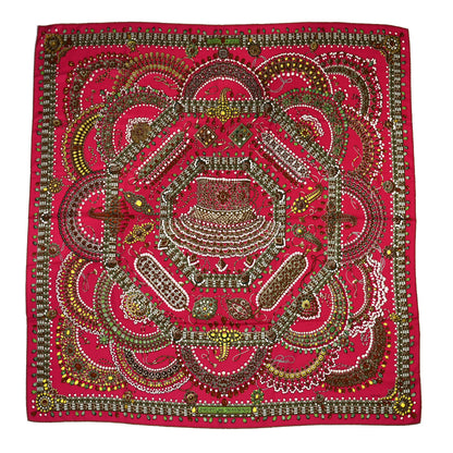 Hermes Cashmere Silk Parures Des Maharajas Shawl 140 1 of 6