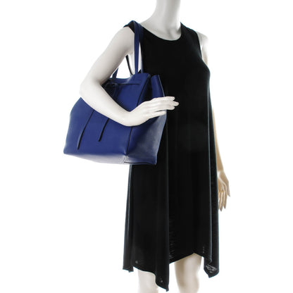 Celine Soft Grained Calfskin Small Belt Cabas Phantom Indigo 2 of 7