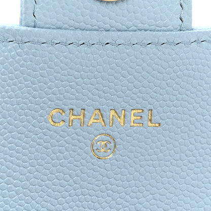 Chanel Caviar Quilted Mini Chain Bag Blue 6 of 11