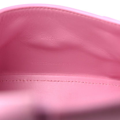 Balenciaga Shiny Box Calfskin Tonal B Hourglass Top Handle Bag XS Candy Pink 7 of 12