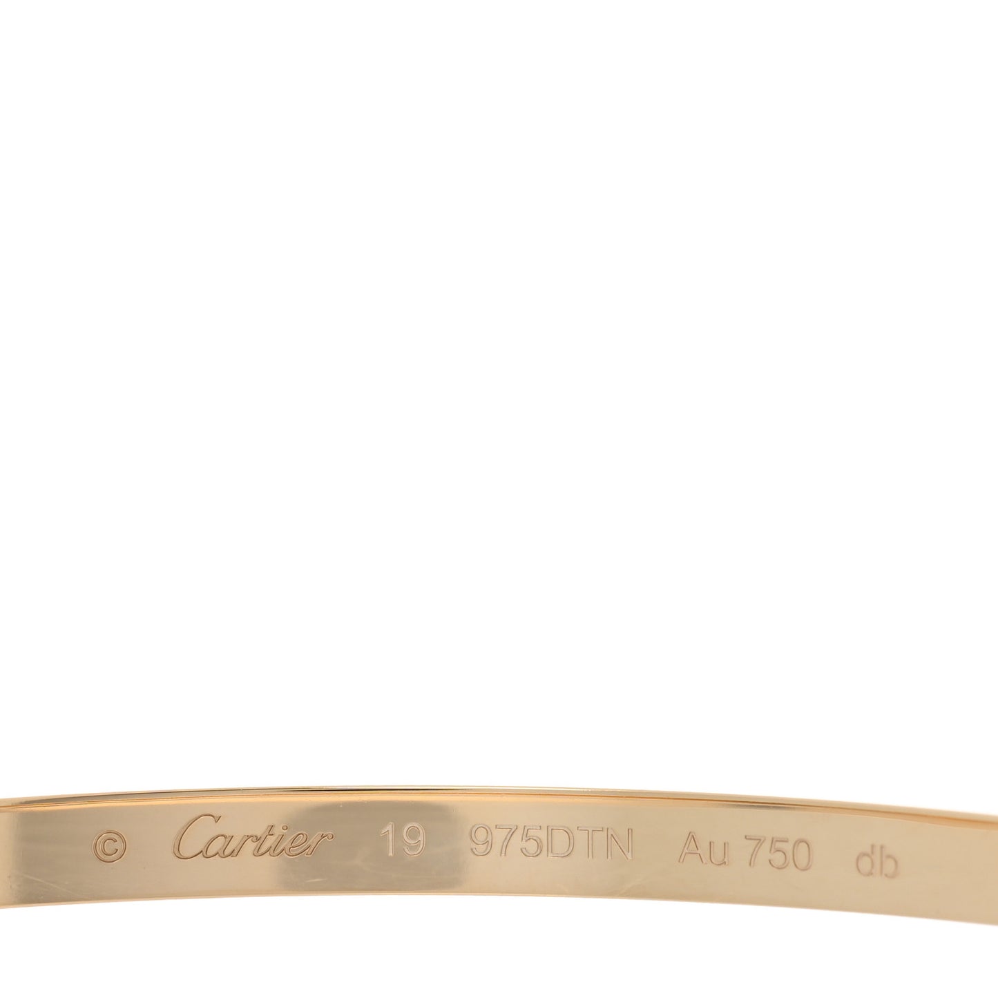 18K Yellow Gold Small LOVE Bracelet 19