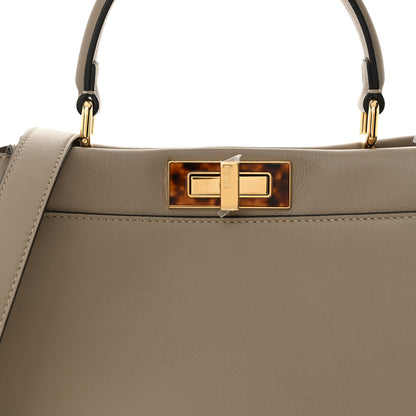 Fendi Vitello Seta Plexiglass Tortoise Medium Peekaboo Iconic Satchel Tortora 8 of 10