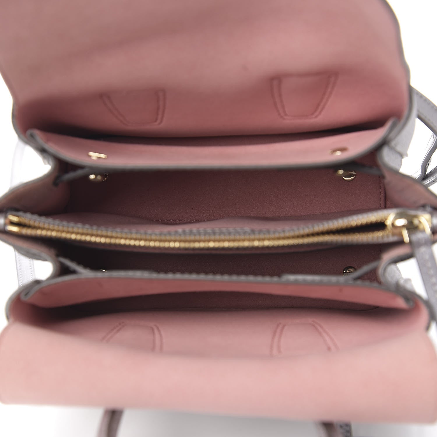 MCM Metallic Grained Calfskin Mini Milla Tote Spike Silver 7 of 11