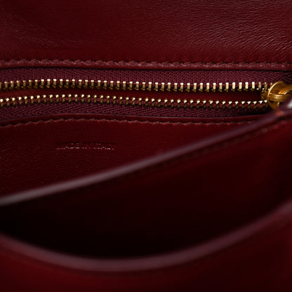 Celine Box Calfskin Small Classic Box Flap Bag Burgundy 7 of 8