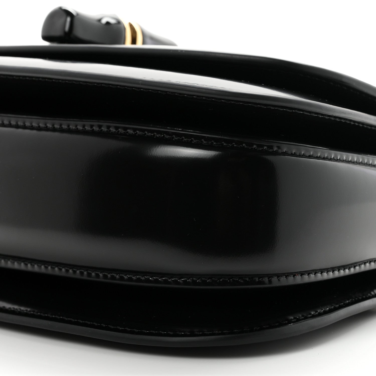 Gucci Shiny Polished Calfskin Medium Bamboo Diva Black 10 of 10