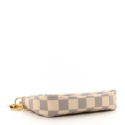 Louis Vuitton Damier Azur 2021 Christmas Animation Hollywood Mini Pochette Accessories Fuchsia 4 of 8