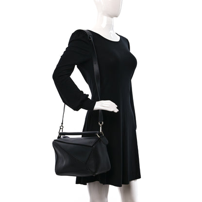 Loewe Calfskin Medium Puzzle Bag Black 2 of 9