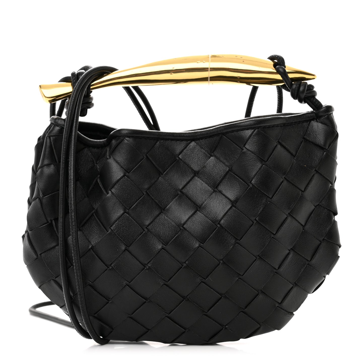 Nappa Intrecciato Mini Sardine Bag Black