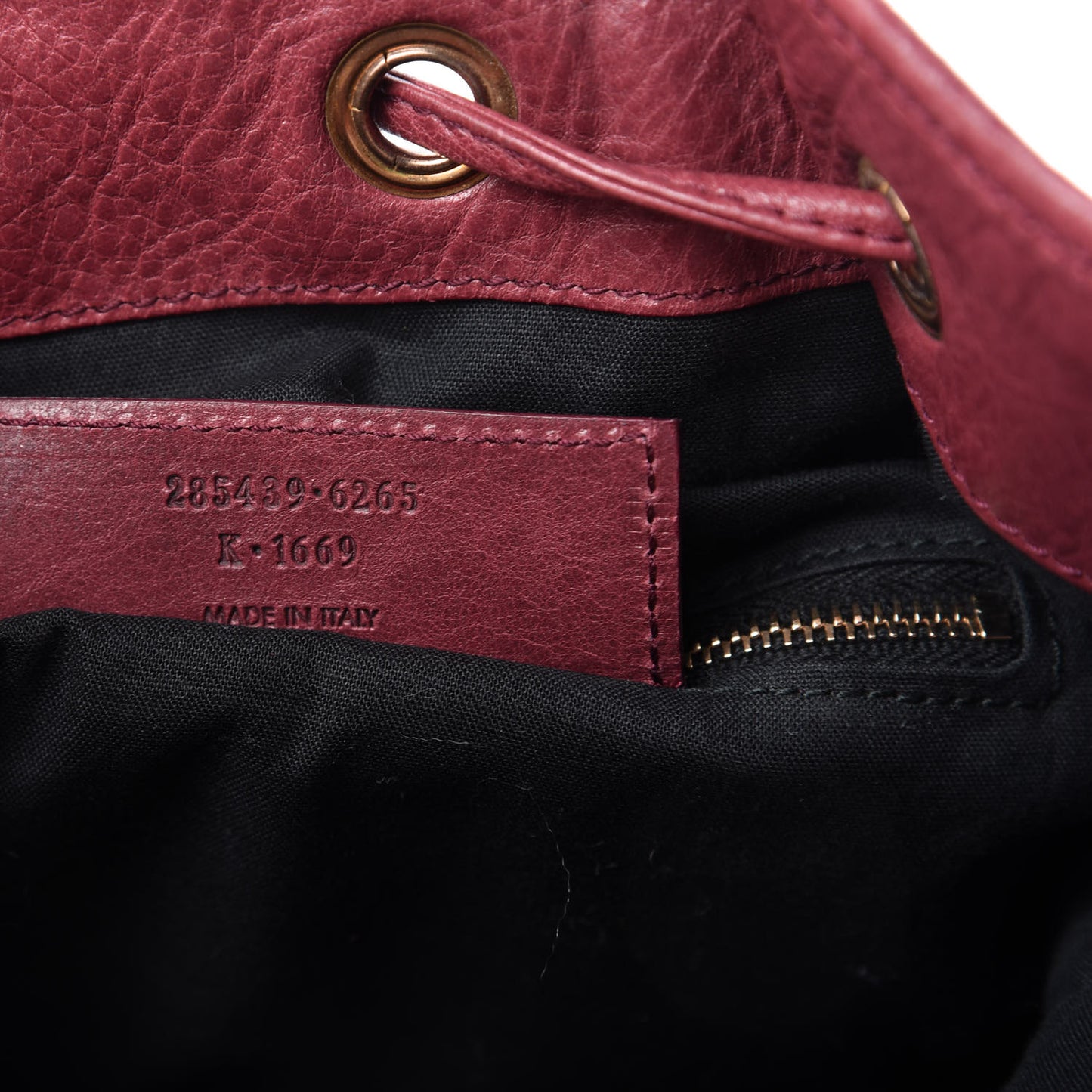 Agneau Giant 12 Rose Gold Hardware Mini Pompon Cassis