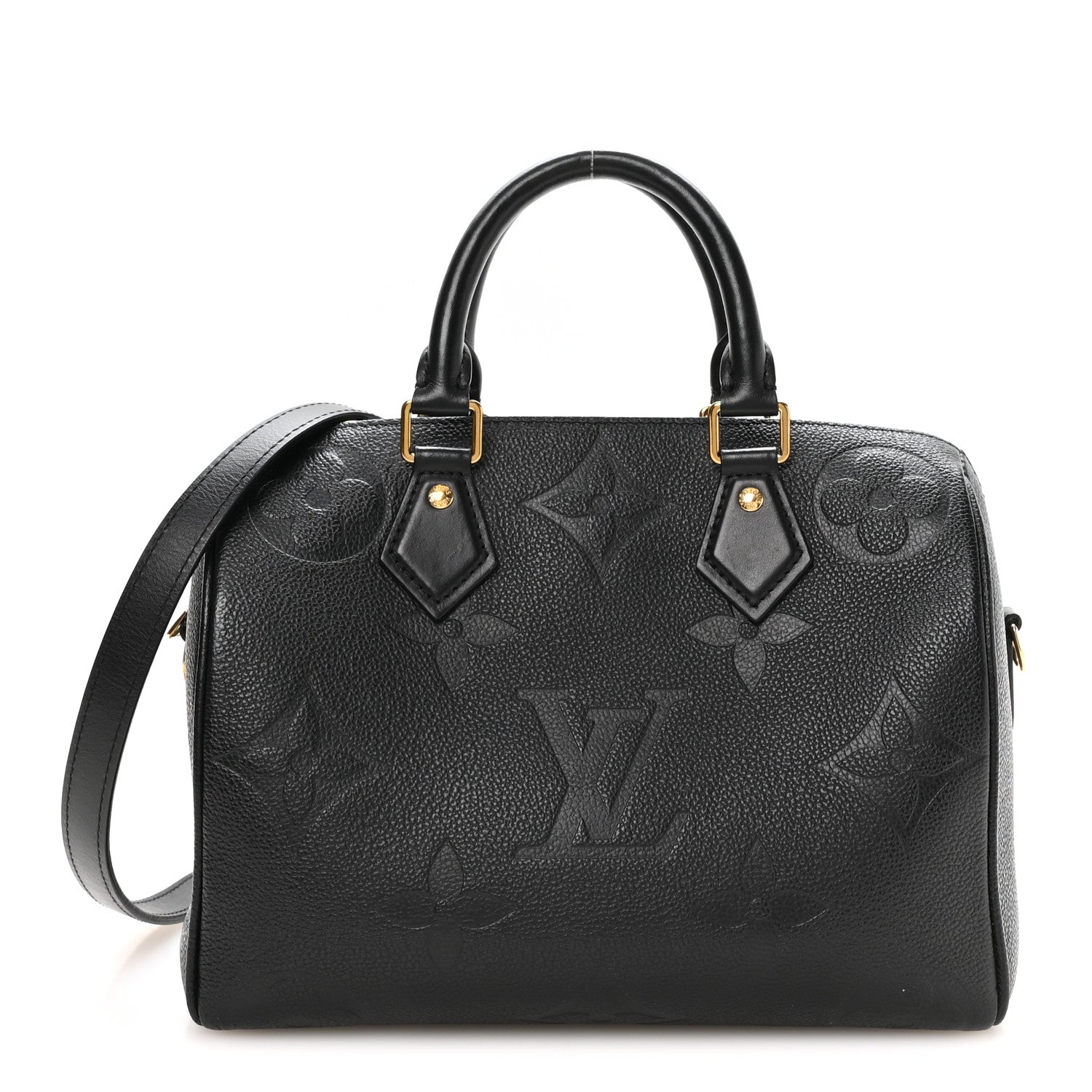 Louis Vuitton Empreinte Monogram Giant Speedy Bandouliere 25 Black 1 of 10