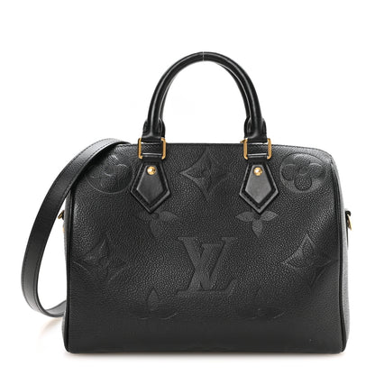 Louis Vuitton Empreinte Monogram Giant Speedy Bandouliere 25 Black 1 of 10