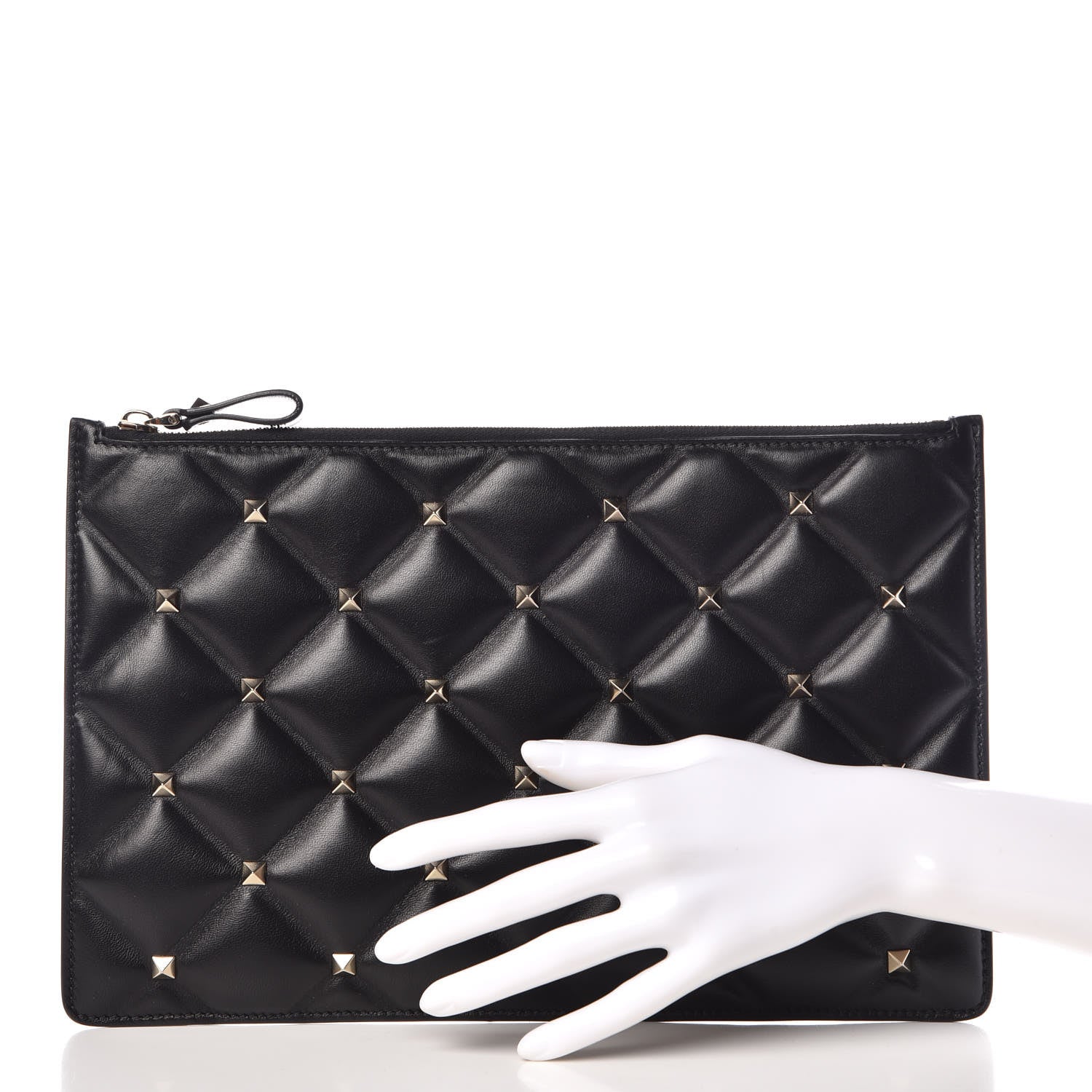 Valentino Garavani Nappa Candystud Zip Pouch Black 2 of 6