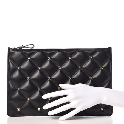 Valentino Garavani Nappa Candystud Zip Pouch Black 2 of 6