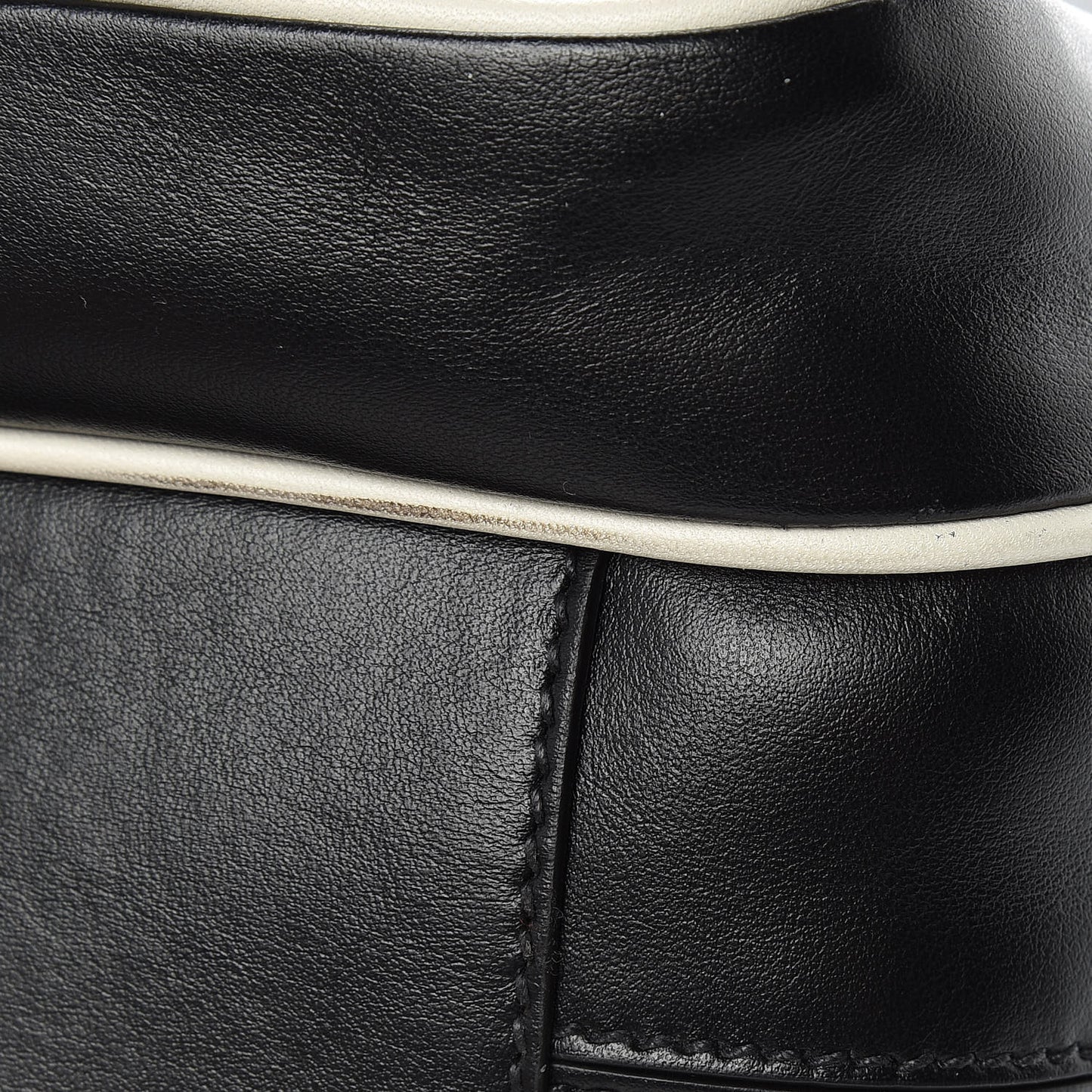 Vitello Bi-Color Crossbody Black Talco