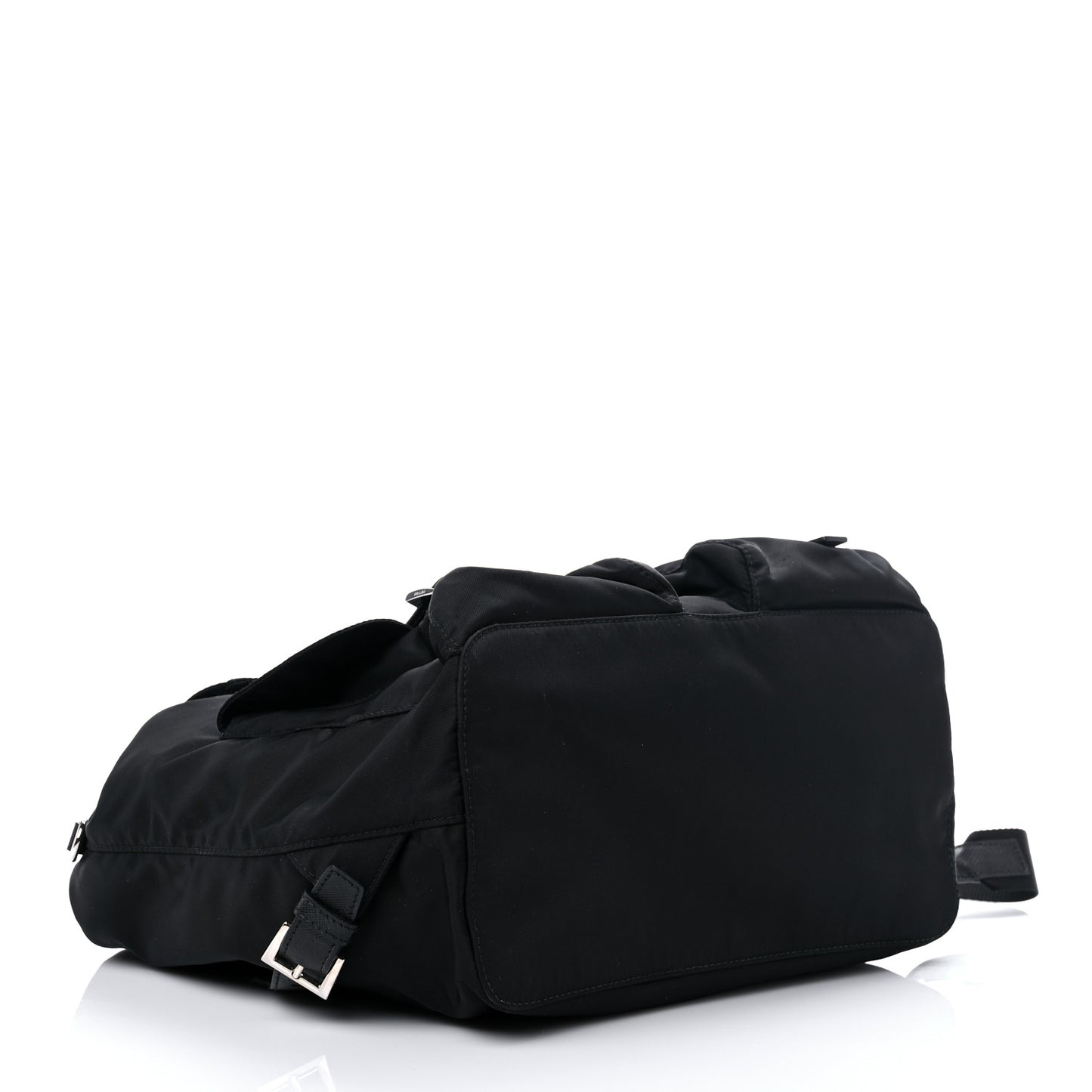 Tessuto Nylon Saffiano Medium Backpack Black