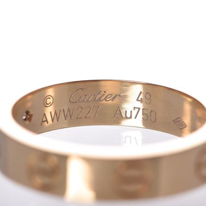 Cartier 18K Yellow Gold Diamond 4mm LOVE Wedding Band Ring 49 4.75 5 of 13