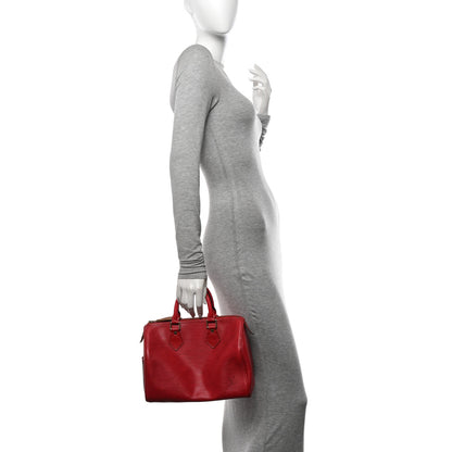 Louis Vuitton Epi Speedy 25 Castillan Red 2 of 15