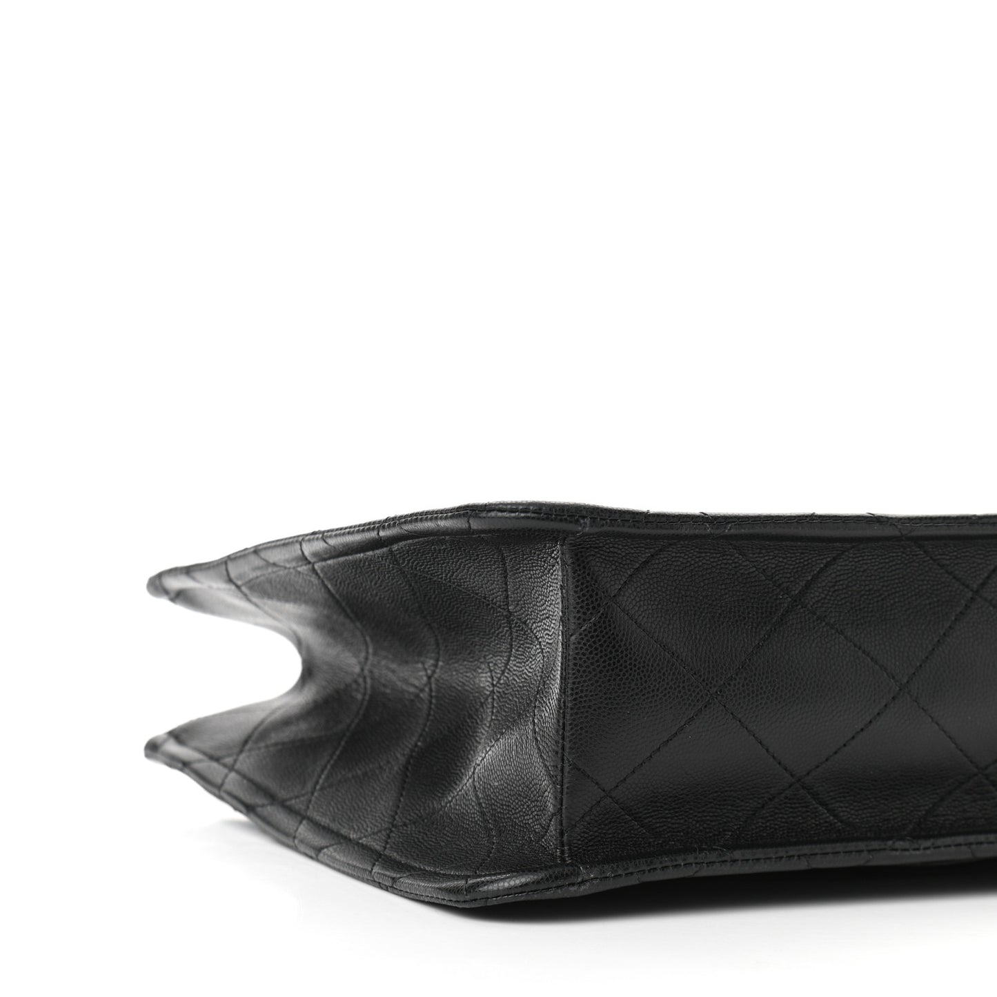 Caviar Quilted Sweet Classic Shopping Tote Black