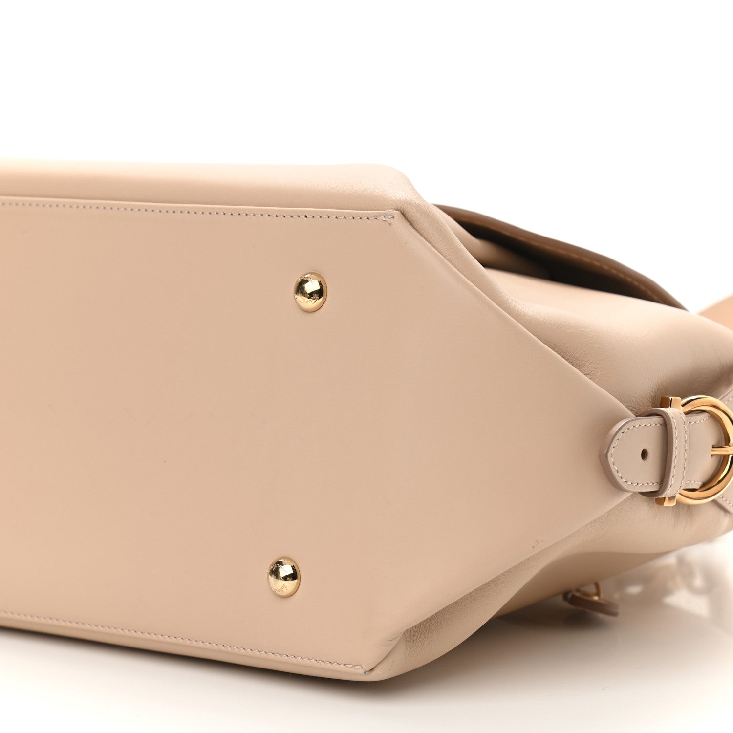 Salvatore Ferragamo Calfskin Fiamma Bag New Bisque 10 of 10