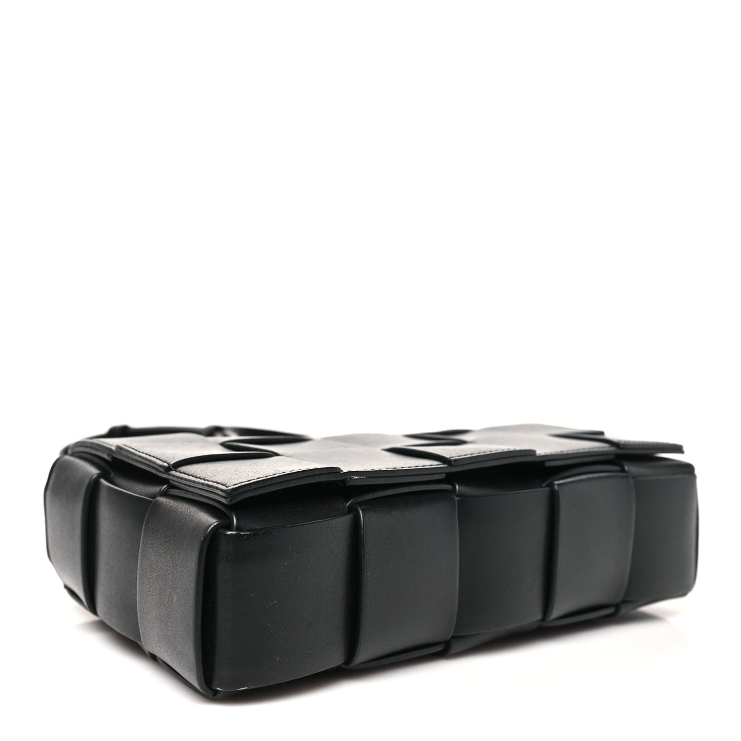 Lambskin Maxi Intreccio Speed Cassette Crossbody Bag Black