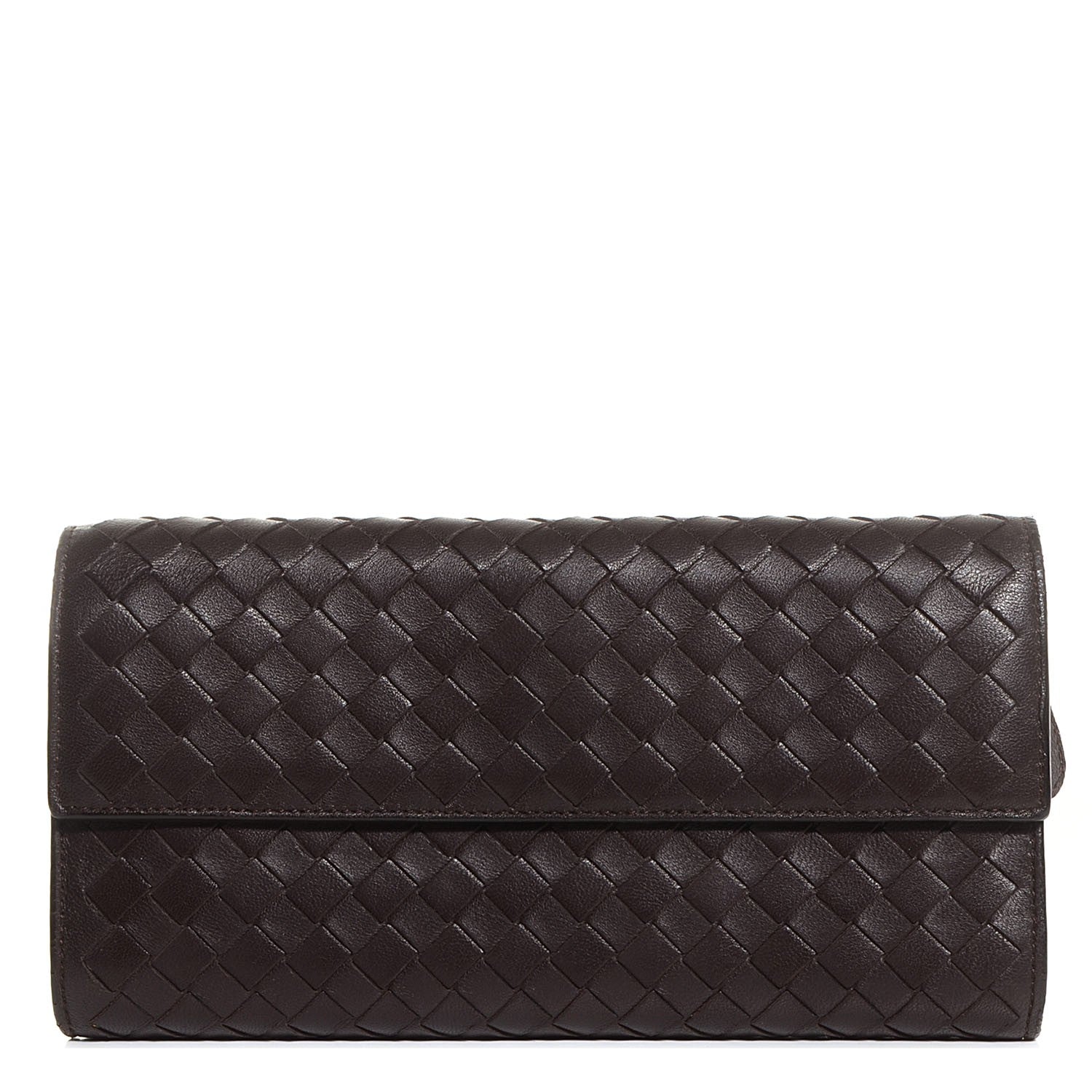 Bottega Veneta Nappa Intrecciato Continental Flap Wallet Ebano 1 of 9