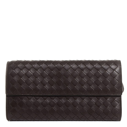 Bottega Veneta Nappa Intrecciato Continental Flap Wallet Ebano 1 of 9