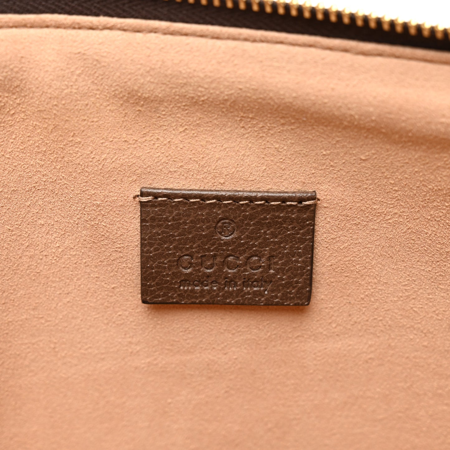 GG Supreme Monogram Large Ophidia Pouch Clutch Brown