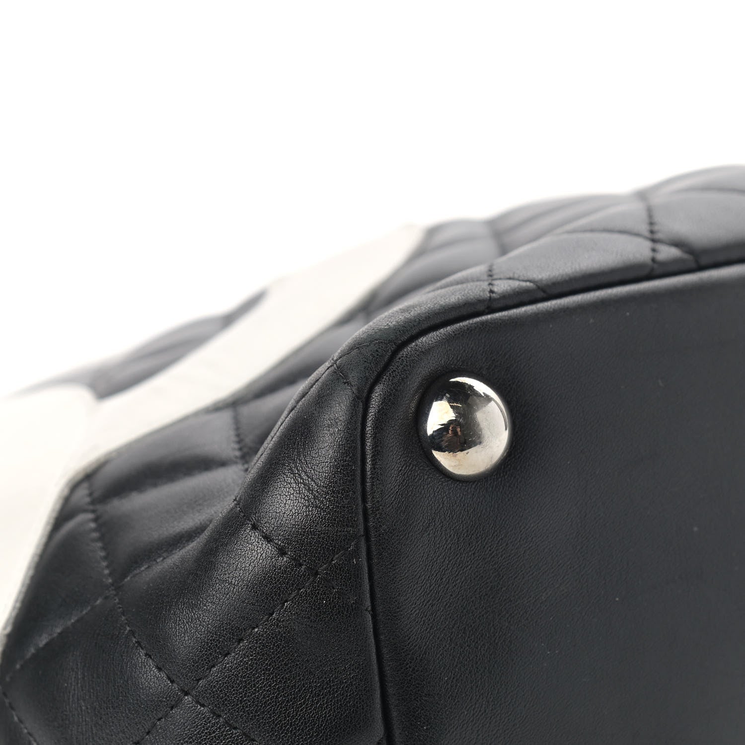 Chanel Calfskin Quilted Medium Cambon Tote Black White 7 of 26