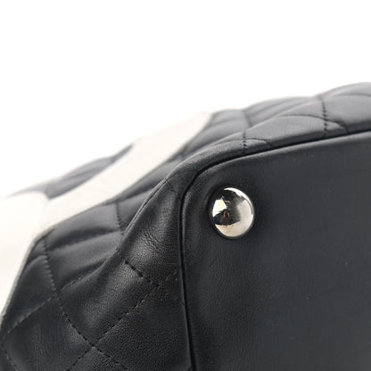 Chanel Calfskin Quilted Medium Cambon Tote Black White 7 of 26