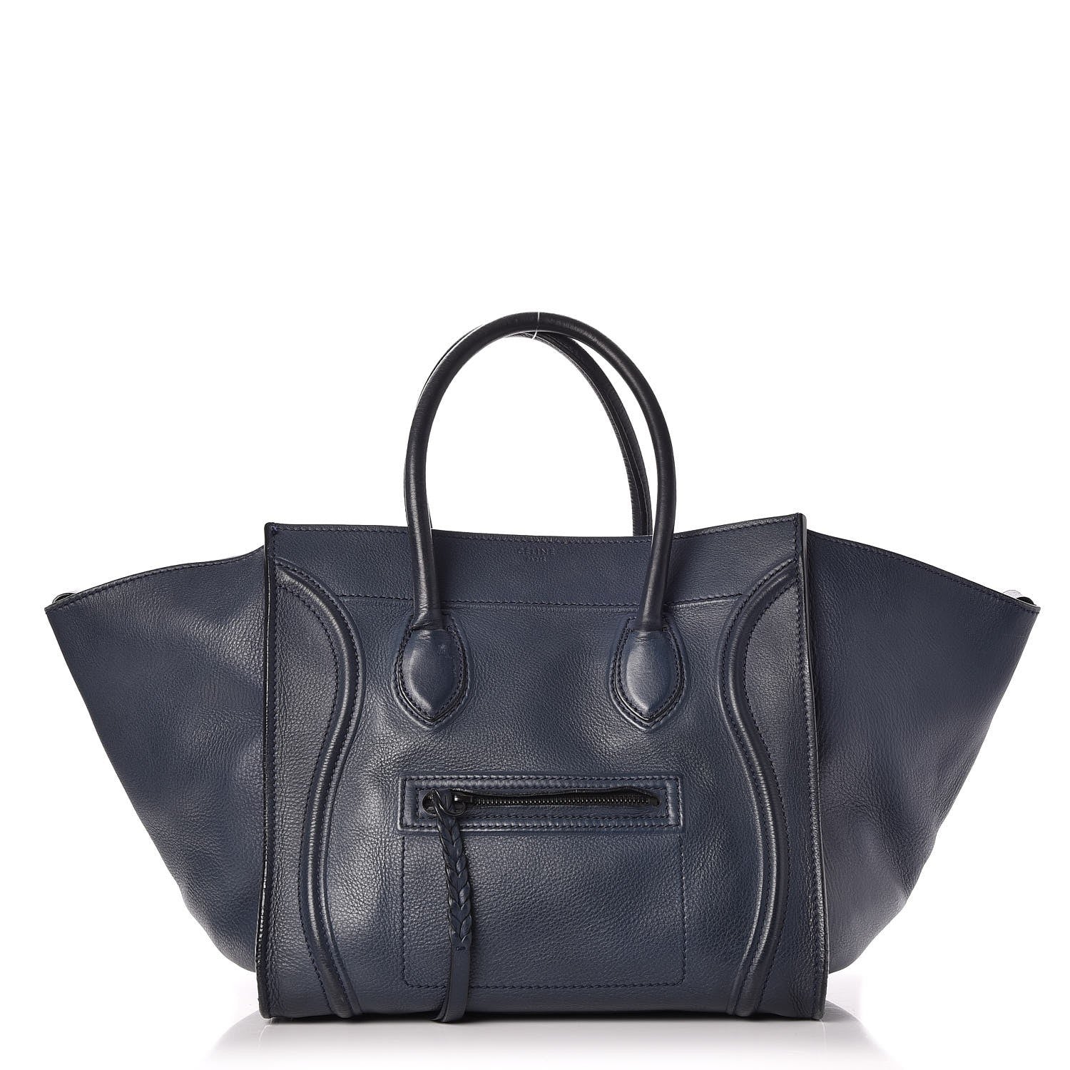 Celine Supple Calfskin Medium Phantom Luggage Midnight 1 of 7