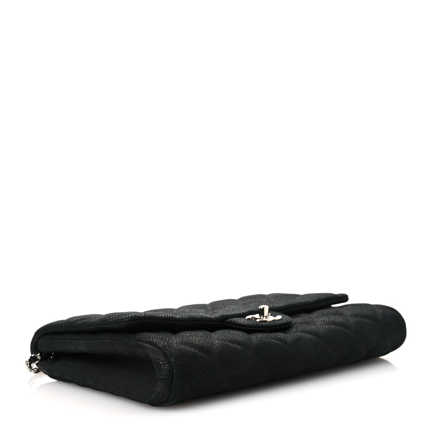 Chanel Iridescent Caviar Quilted Clutch With Chain Flap Black 4 of 12