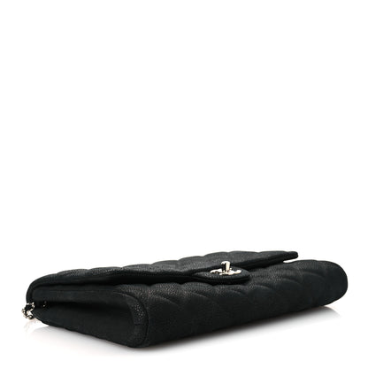 Chanel Iridescent Caviar Quilted Clutch With Chain Flap Black 4 of 12
