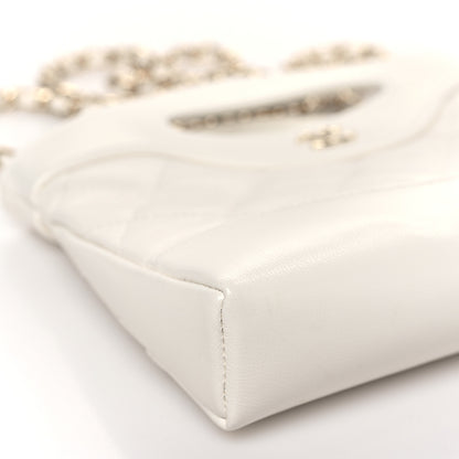 Chanel Shiny Crumpled Calfskin Quilted Nano 31 Shopping Bag White 8 of 11