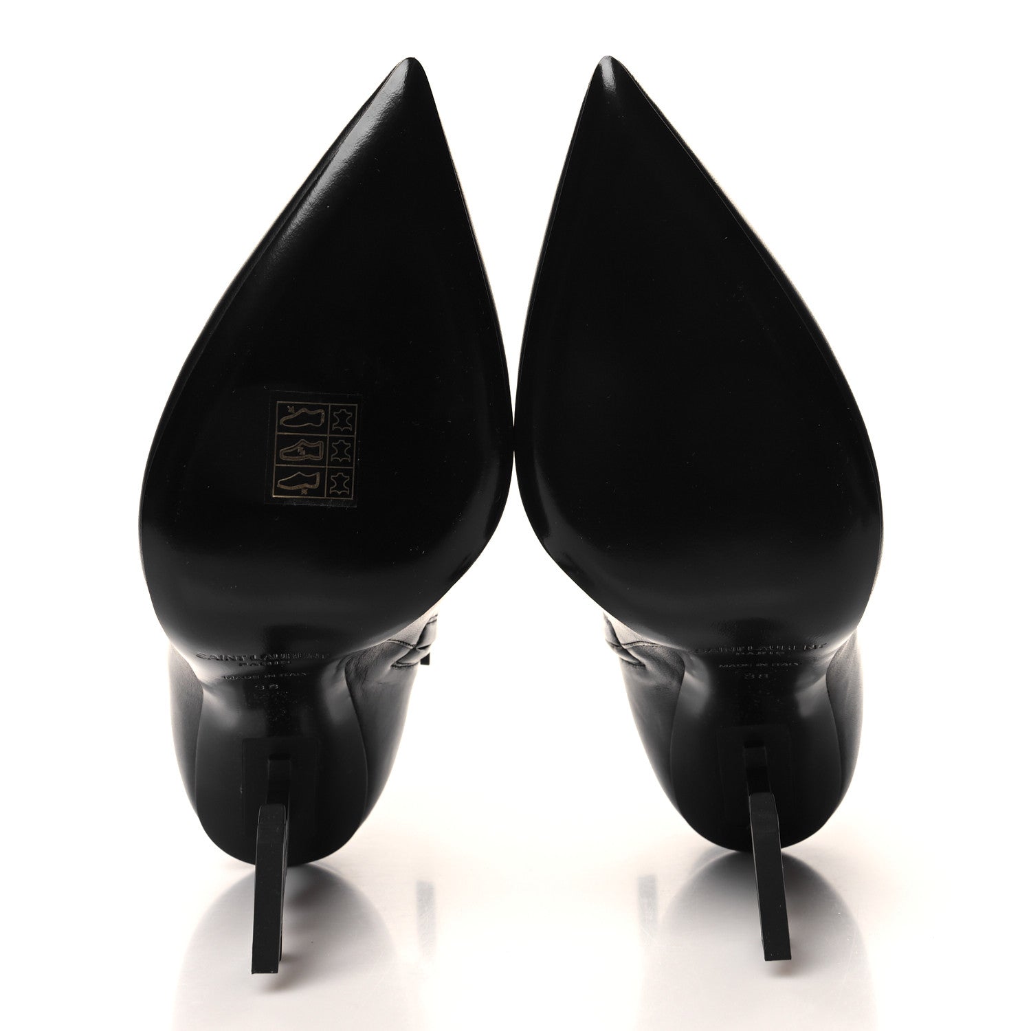 Saint Laurent Calfskin Opyum Ankle Boots 38 Black 5 of 7