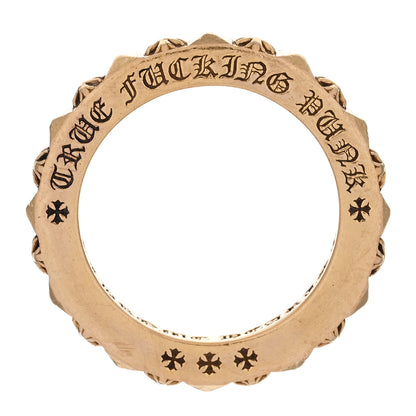 Chrome Hearts 22K Yellow Gold Punk Band Ring 53 6.5 7 of 7